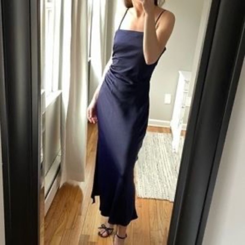 House of Harlow 1960 navy slip midi dress size Large
